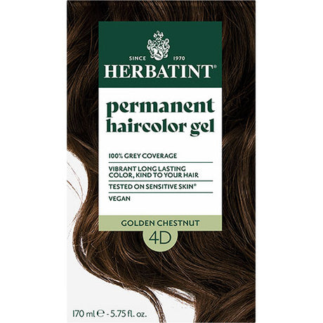 Herbatint Hårfarve 170 ML | 4D Golden Chestnut fra Herbatint på Mecindo.dk
