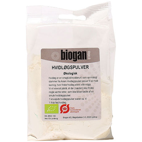 Biogan Økologisk Hvidløgspulver | 100 gr fra Biogan på Mecindo.dk
