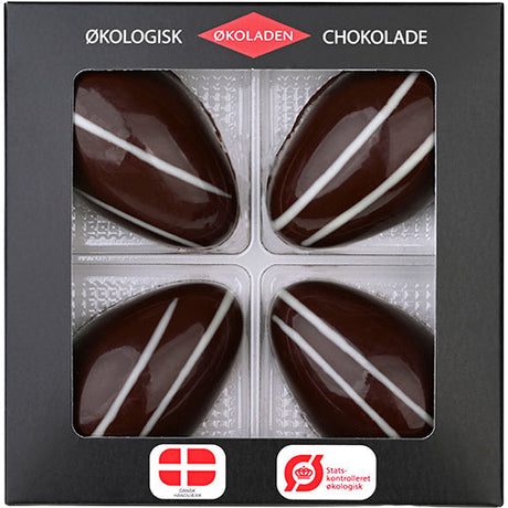 Økoladen Påskeæg 4 stk. fyldt med solbær creme Ø | 80 gr fra Økoladen på Mecindo.dk