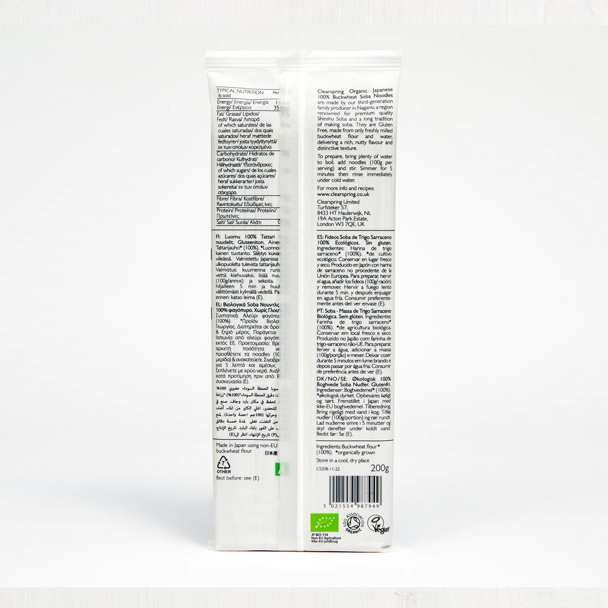 Clearspring Soba Nudler Boghvede Øko | 200 gr fra Clearspring på Mecindo.dk