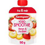 Semper Yogo Smoothie Med Banan & Jordbær Fra 6 Mdr. | 90 g