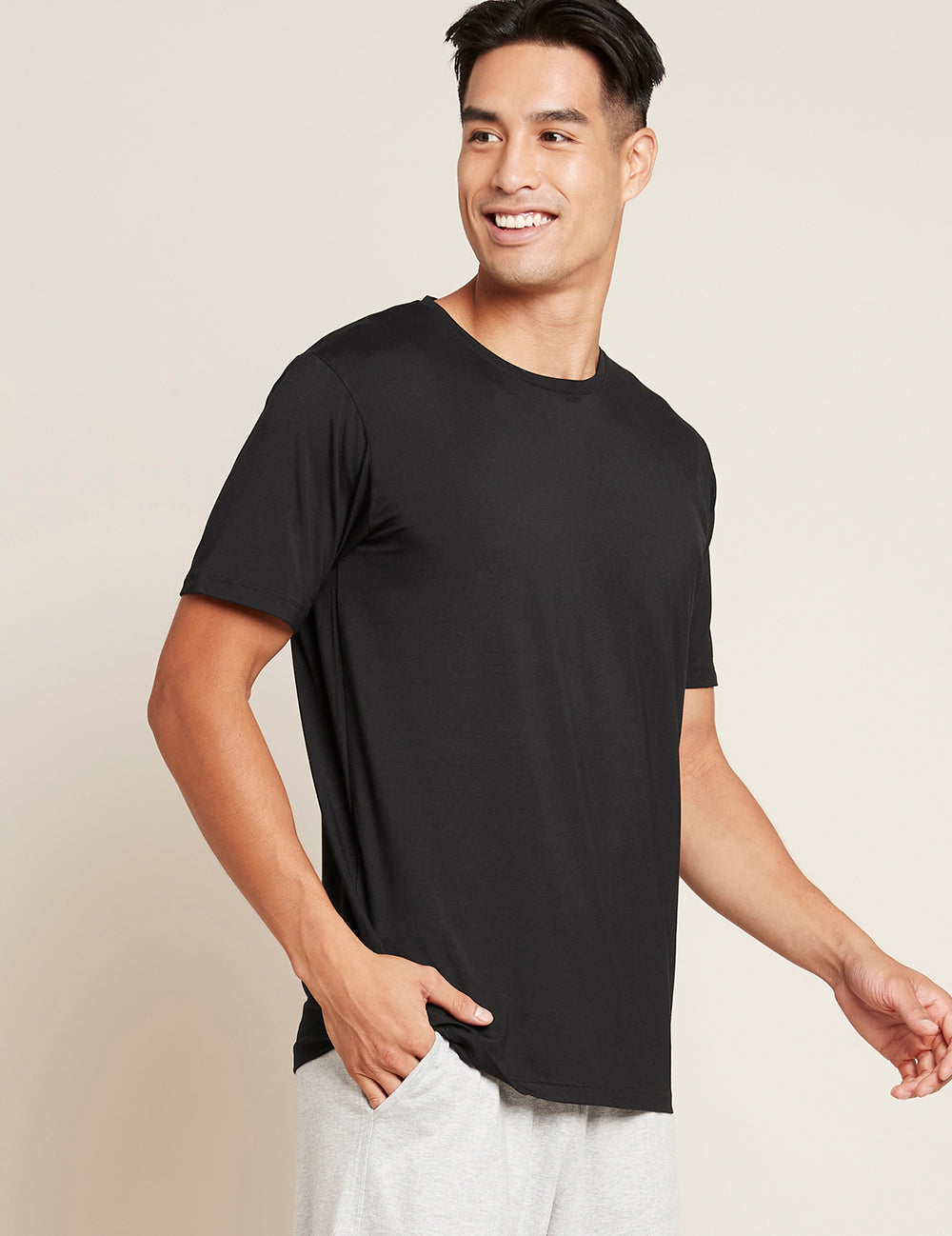 Boody Men´s Crew Neck T-shirt Sort | Str. Xl fra Boody på Mecindo.dk