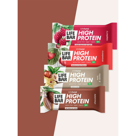 Lifebar Proteinbar M. Jordbaer Økologisk | 40 gr fra Lifefood på Mecindo.dk
