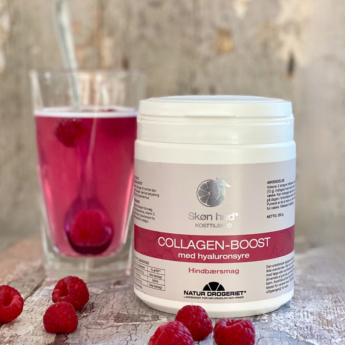 Natur-Drogeriet Collagen Boost M. Hindbaer | 350 gr fra Natur-Drogeriet på Mecindo.dk