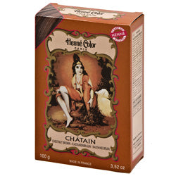 Henna Hårfarve Pulver (100 gr) | Kastaniebrun fra Henna på Mecindo.dk