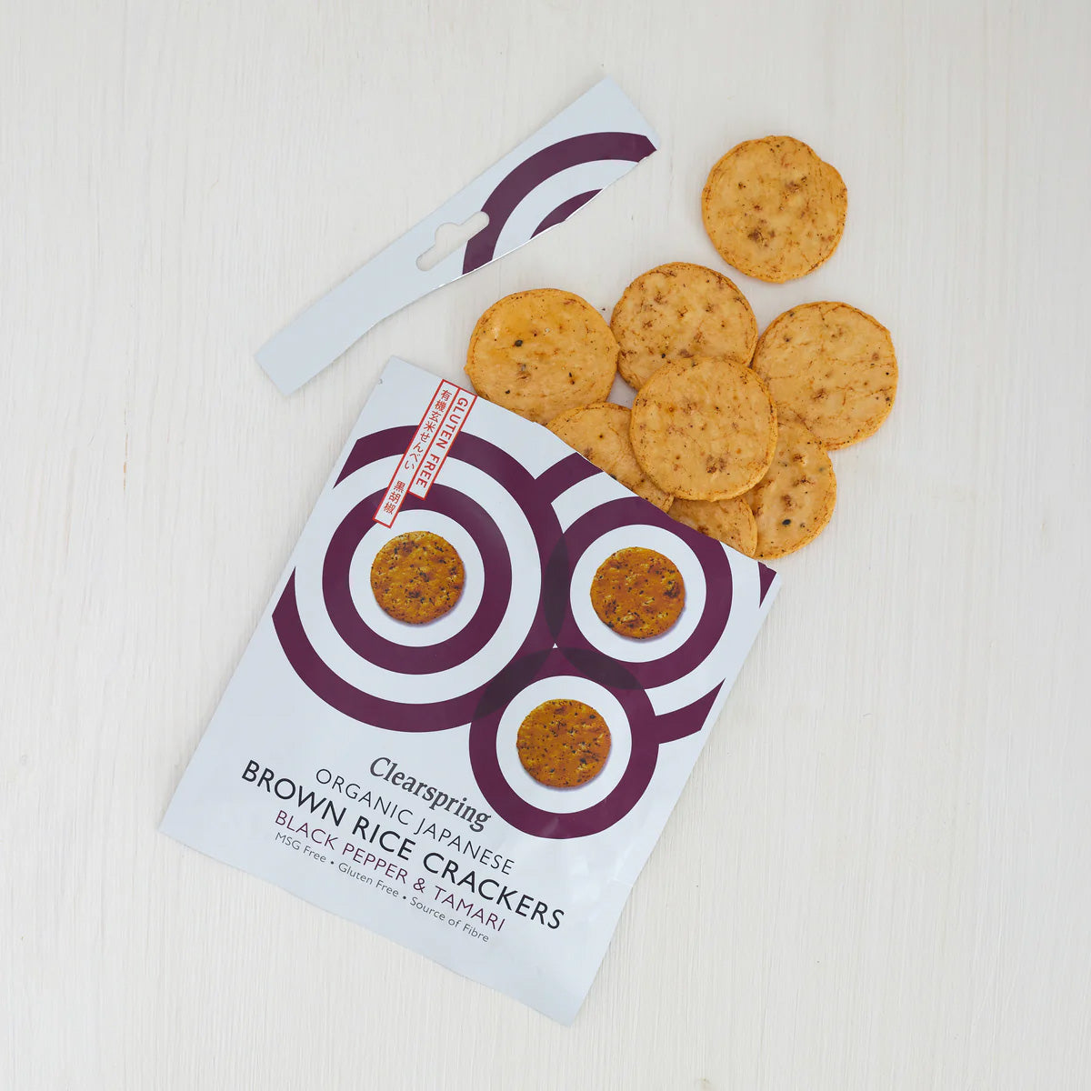 Clearspring Rice Cracker Black Pepper & Tamari Økologisk | 40 gr fra Clearspring på Mecindo.dk