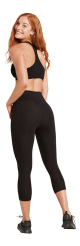 Boody Motivate 3/4 High-waist Tights Black | Str. S fra Boody på Mecindo.dk