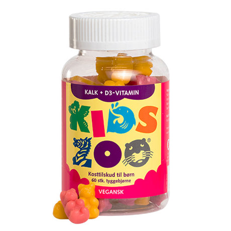 Kids Zoo Kalk + D | 60 gummies fra Kids Zoo på Mecindo.dk