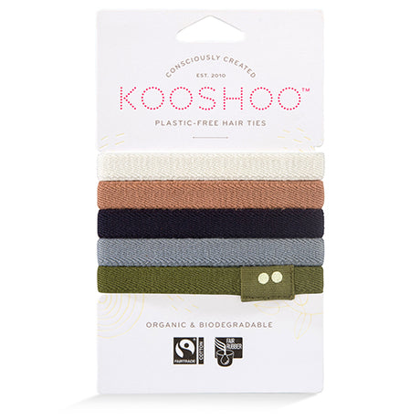 KooShoo Hårelastikker Classic Plastikfri 5 Stk fra KooShoo på Mecindo.dk