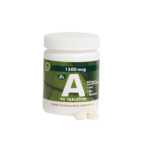 DFI A-vitamin 1500 mcg, | 90 Tabl. fra Grønne dfi vitaminer på Mecindo.dk
