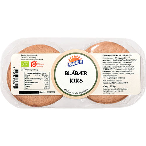 Rømer Kiks M. Blåbaerfyld Økologisk | 175 gr fra Rømer på Mecindo.dk