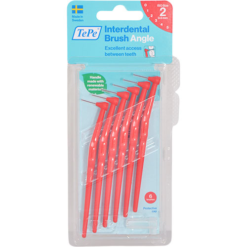 TePe Angle Mellemrumstandbørster Rød | 6 stk