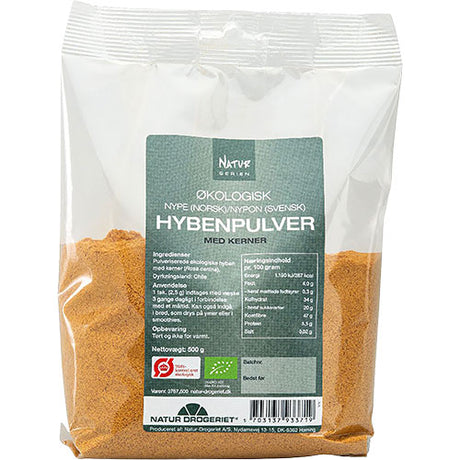 Natur-Drogeriet Hyben Pulver Fint M. Frø Økologisk | 500 gr fra Natur-Drogeriet på Mecindo.dk