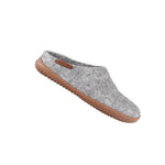 SHU`S Uldtøffel m. Gummi Sål Light Grey | 36
