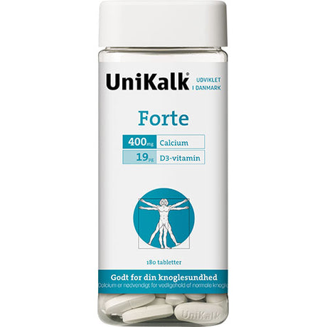 Unikalk Forte | 180 Tabl. fra Unikalk på Mecindo.dk