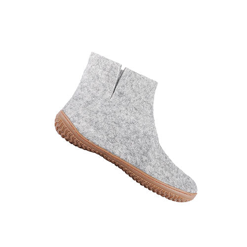 SHUS Uldstøvle Med Gummi Sål - Light Grey fra SHUS på Mecindo.dk