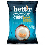 bett'r Kokoschips Saltet Karamel Med Kokosblomst Nektar | 40 gr fra bett'r på Mecindo.dk