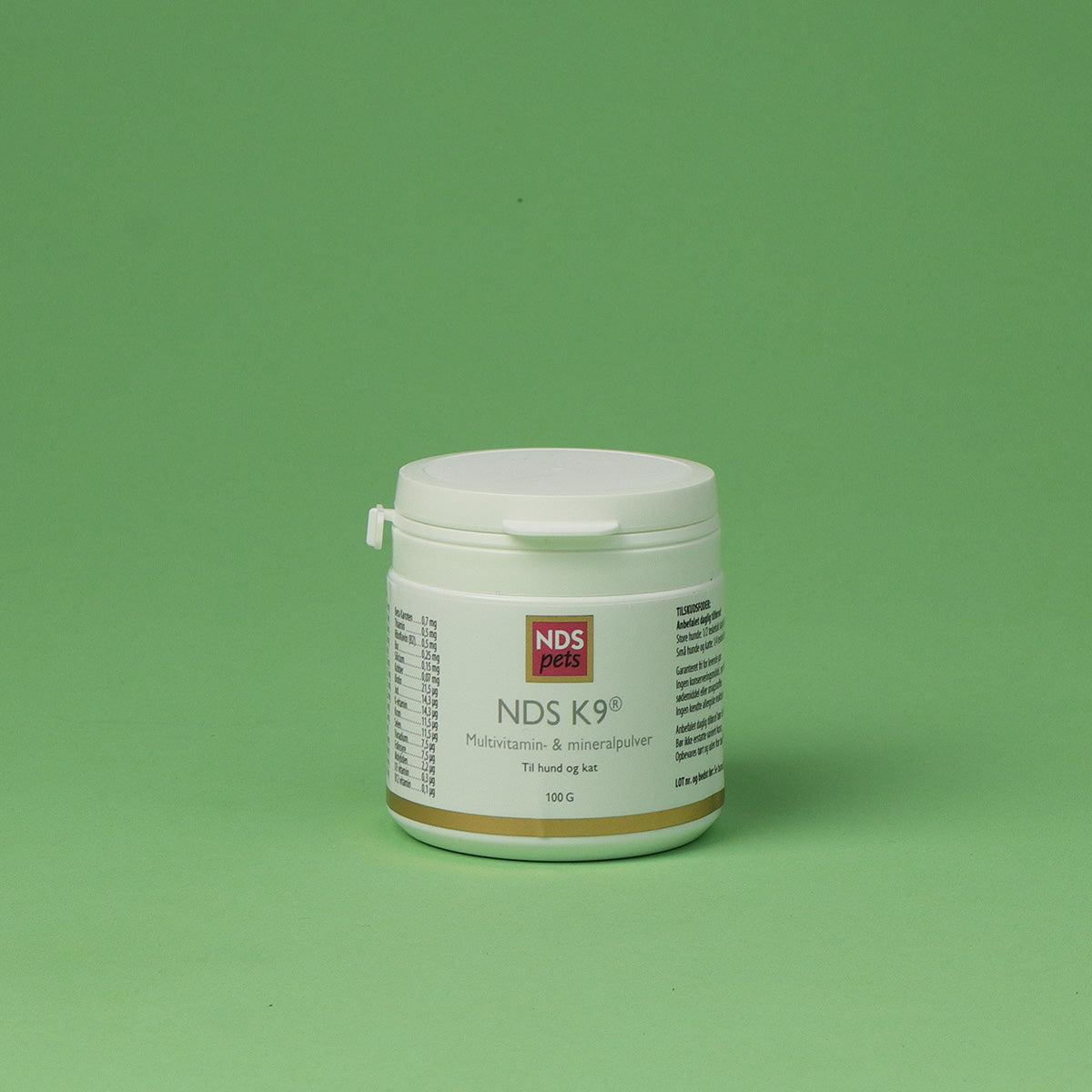 NDS K9 Multivitamin, mineral Hund og Kat | 100 gr fra NDS på Mecindo.dk