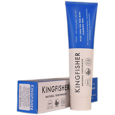Kingfisher Toothpaste Tandpasta med Aloe Vera smag uden flour. | 100 ML fra Kingfisher Toothpaste på Mecindo.dk