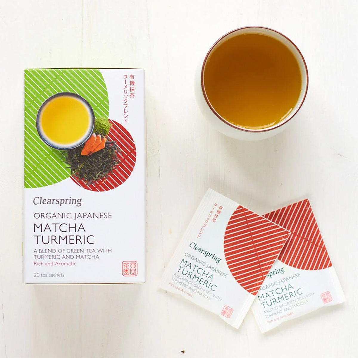 Clearspring Grøn Te M. Matcha & Gurkemeje Økologisk | 20 br fra Clearspring på Mecindo.dk