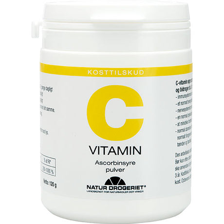 Natur-Drogeriet C Vitamin Ascorbinsyre Pulver | 120 gr fra Natur-Drogeriet på Mecindo.dk