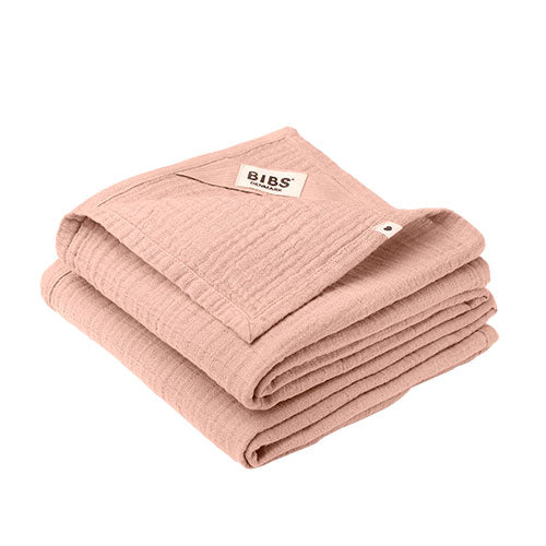 BIBS Muslin Cloth 2-pack 70x70 cm Blush fra BIBS på Mecindo.dk