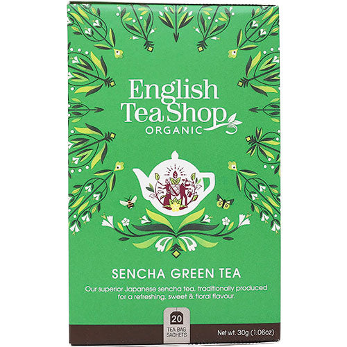 Køb English Tea Shop Sencha Green Tea Økologisk 20 Breve - Mecindo ...