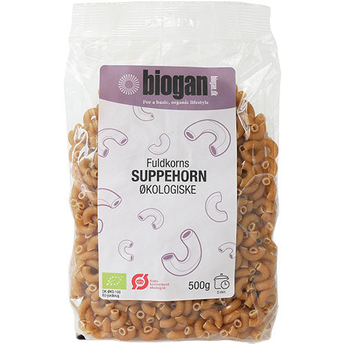 Biogan Fuldkorns Suppehorn Økologisk | 500 gr fra Biogan på Mecindo.dk