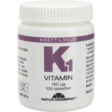 Natur-Drogeriet K1-vitamin 150 Ug | 100 tabletter fra Natur-Drogeriet på Mecindo.dk
