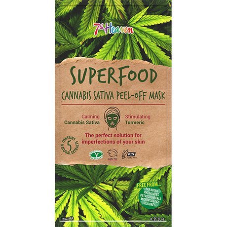 Earth Kiss Ansigtsmaske Superfood Canabis Sativa 7th Heaven | 10 ml fra Earth Kiss på Mecindo.dk