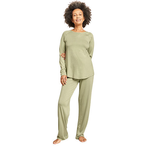 Boody Goodnight Raglan Sleep Top Sage | Str. M fra Boody på Mecindo.dk