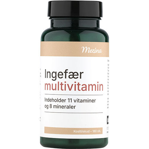 Mezina Ingefær multivitamin | 180 stk fra Mecindo.dk på Mecindo.dk