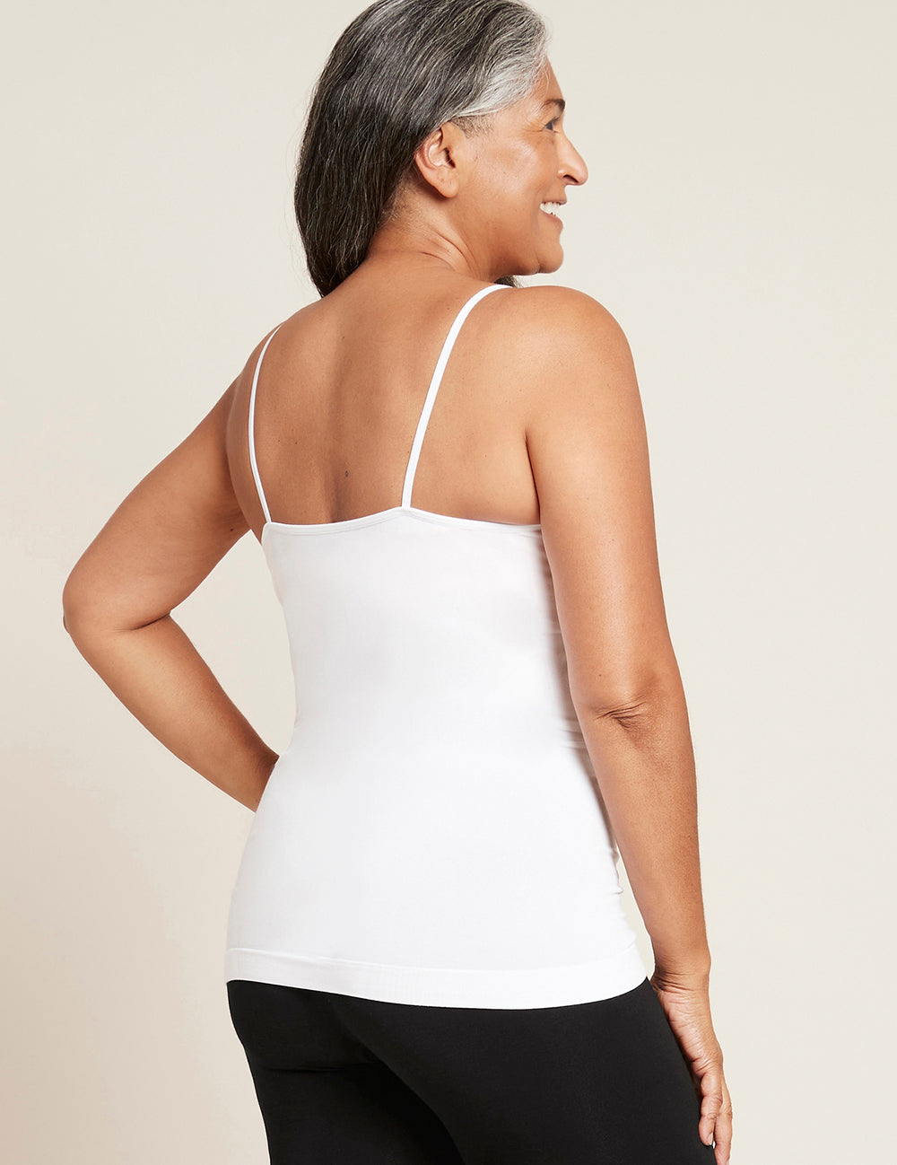 Boody Cami Top Hvid | Str. L fra Boody på Mecindo.dk