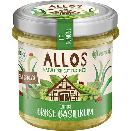 Allos Smørepålaeg AErter & Basilikum Økologisk | 135 gr fra Allos på Mecindo.dk