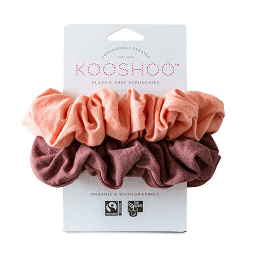 KooShoo Hår Scrunchie Coral Rose 2 Stk fra KooShoo på Mecindo.dk