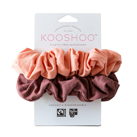 KooShoo Hår Scrunchie Coral Rose 2 Stk fra KooShoo på Mecindo.dk