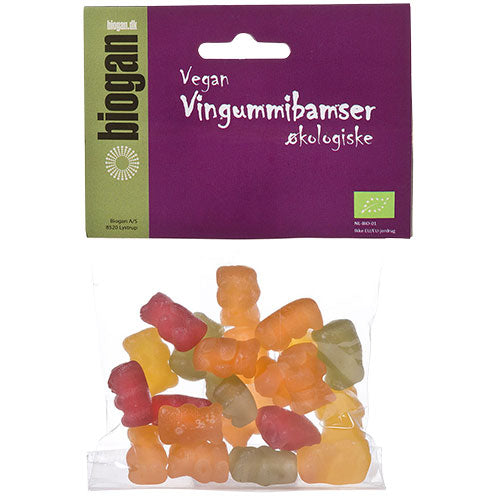 Biogan Økologiske Gelatinefri Vingummibamser | 75 gr fra Biogan på Mecindo.dk