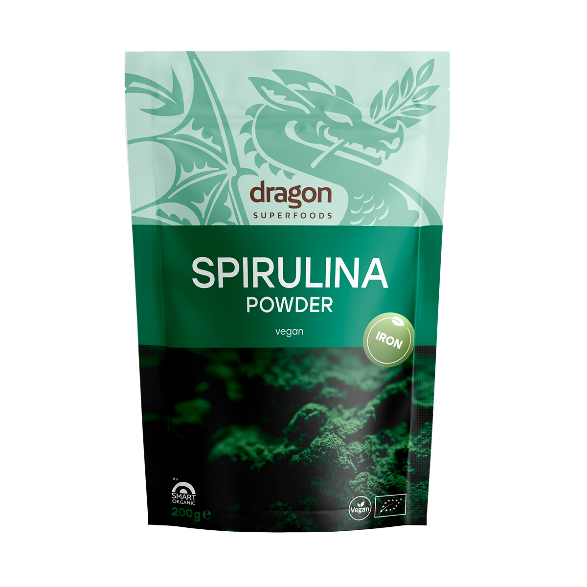 Dragon Superfoods Spirulina Pulver Økologisk | 200 g fra Dragon Superfoods på Mecindo.dk