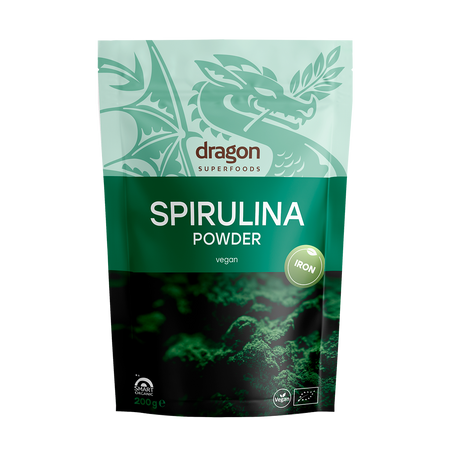 Dragon Superfoods Spirulina Pulver Økologisk | 200 g fra Dragon Superfoods på Mecindo.dk