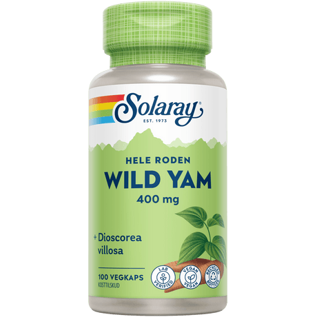 Solaray Wild Yam Root | 100 kapsler fra Solaray på Mecindo.dk