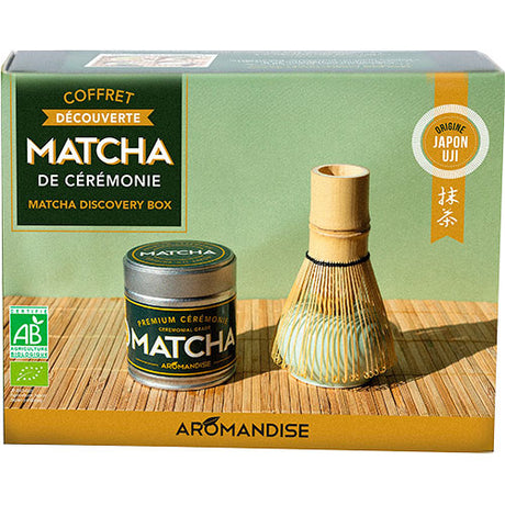 Aromandise Matcha Discovery Sæt Ø (Ceremonial Grade Matcha Te & Piskeris) fra Aromandise på Mecindo.dk