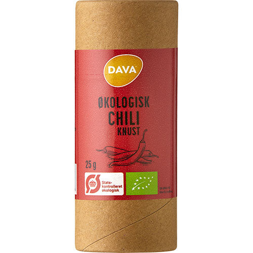 DAVA Økologisk Chili, knust | 25 gr fra DAVA på Mecindo.dk