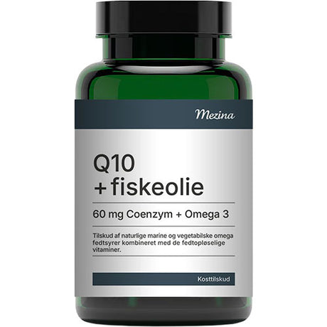 Mezina Q10 + Fiskeolie | 60 KAP fra Mezina på Mecindo.dk