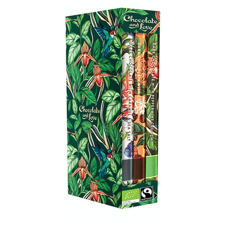 Chocolate and Love Mint Library Box chokolade Mint, Coffee & Sea Salt | 240 gr fra Chocolate and Love på Mecindo.dk
