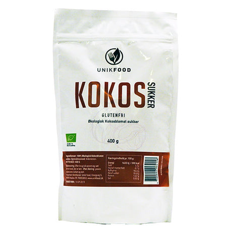 Unikfood Kokosblomstsukker Økologisk | 400 gr fra Unikfood på Mecindo.dk
