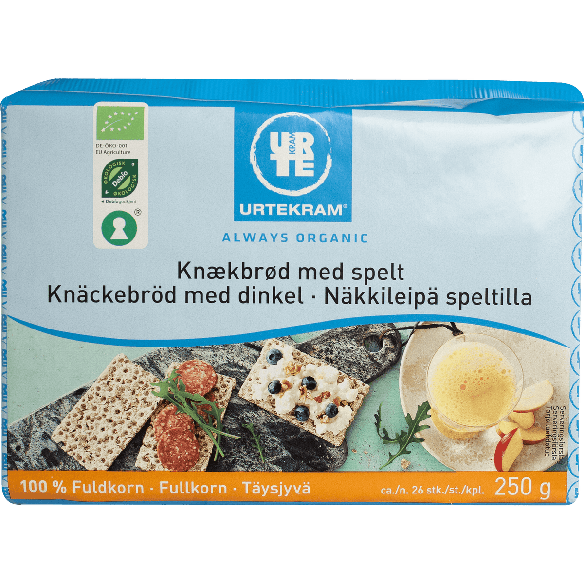 Urtekram Fuldkornsknækbrød M. Spelt Økologisk | 250 g