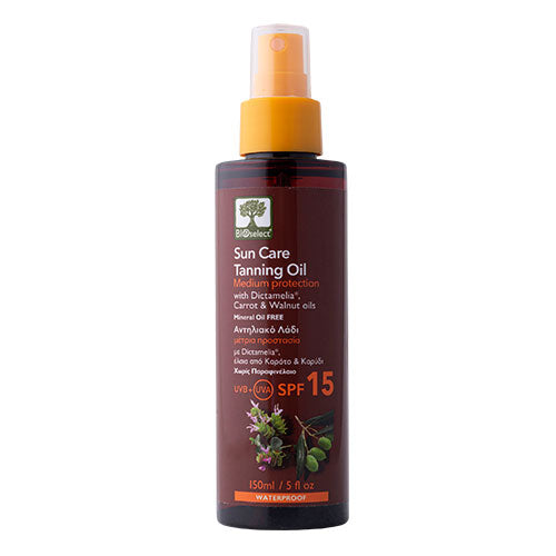 BIOselect Sun Care Tanning Oil Spf 15 | 150 ml fra BIOselect på Mecindo.dk