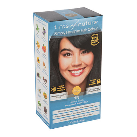 Tints of nature Permanent Hårfarve 1n Black | 130 ml fra Tints of nature på Mecindo.dk