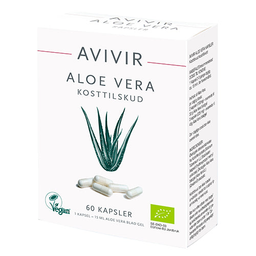 Avivir Aloe Vera Kapsler | 60 kapsler fra Avivir på Mecindo.dk