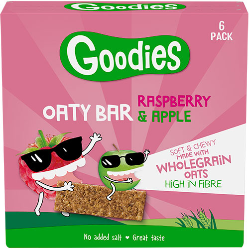 Goodies Oaty Bar Raspberry & Apple | 138 gr fra Goodies på Mecindo.dk